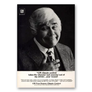 1970 GM Four Season Climate Control Print Ad | Jonathan Winters