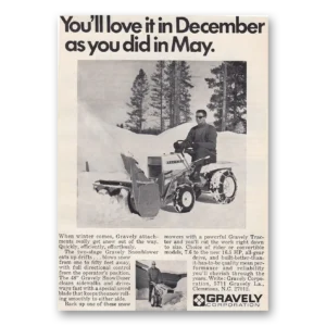 1970 Gravely Snowblowers Print Ad | Love It