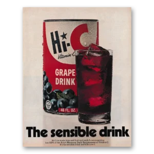 1970 Hi C Print Ad | Grape Drink