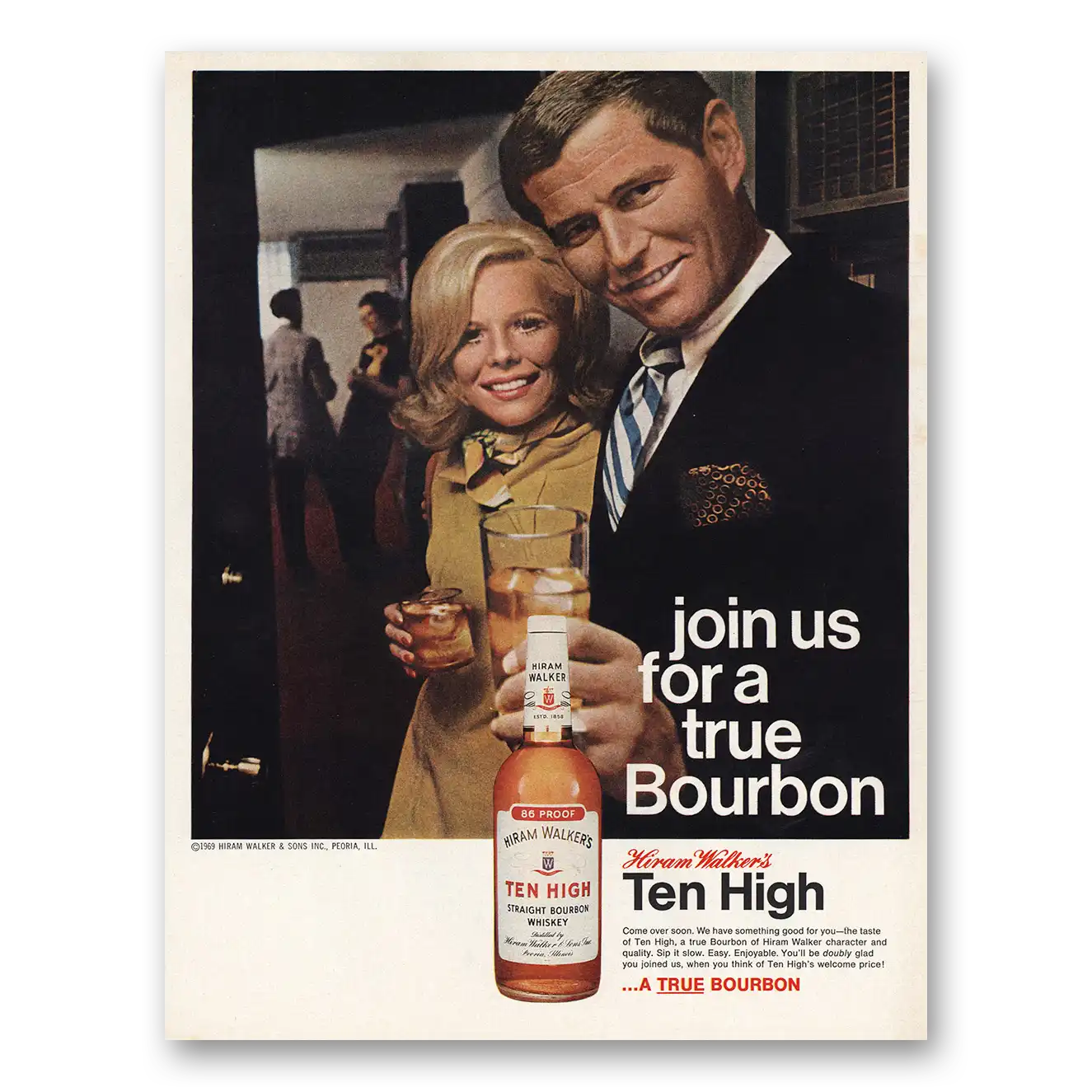 1970 Hiram Walker Print Ad | Ten High