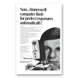 1970 Honeywell Camera Print Ad | Computer Flash