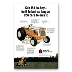 1970 Cub Cadet Print Ad | Cub 154 Lo Boy