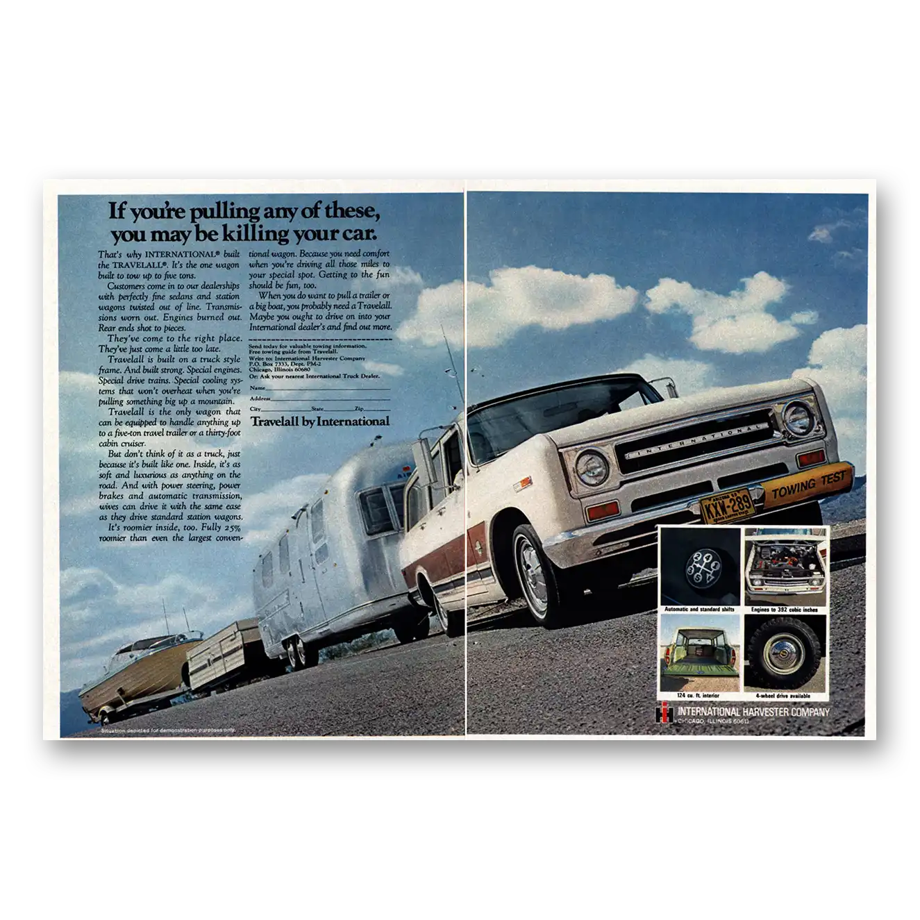 1970 International Harvester Travelall Print Ad | Killing Your Car