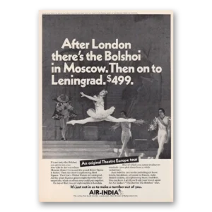 1970 Air India Print Ad | After London