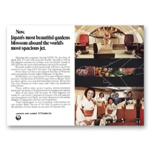 1970 Japan Air Lines Print Ad | Garden Jet
