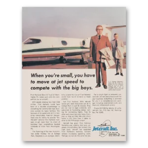 1970 Jetcraft Leased Jets Print Ad | Jet Speed