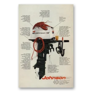 1970 Johnson Sea Horse Motors Print Ad | Fishermen Lured