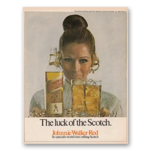 1970 Johnnie Walker Red Label Print Ad | Luck Scotch