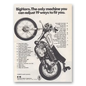 1970 Kawasaki Big Horn Print Ad | Big Horn