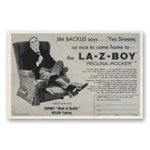 1970 La Z Boy Print Ad | Jim Backus