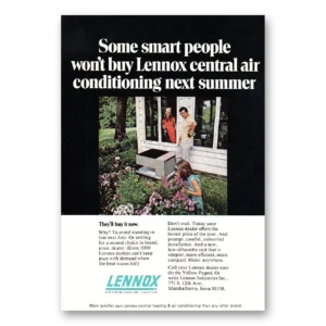 1970 Lennox Central Air Conditioning Print Ad | Smart People