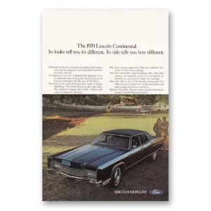 1970 Lincoln Continental Print Ad | Looks Tell