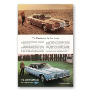 1970 Lincoln Continental Mark III Print Ad | Final Step Up