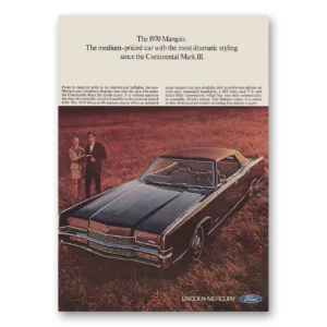 1969 Mercury Marquis Print Ad | Dramatic Styling