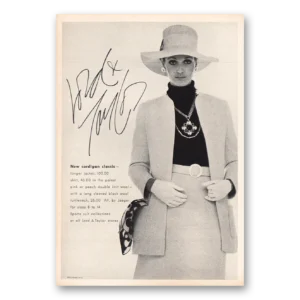 1970 Lord & Taylor Print Ad | Cardigan Classic