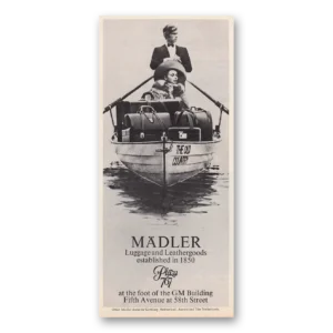 1970 Madler Luggage Print Ad | Leathergoods