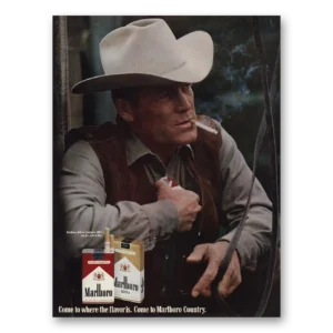 1970 Marlboro Cigarettes Print Ad | Where Flavor Is
