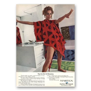 1970 Martex Print Ad | Step Into 3rd Dimension