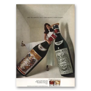 1970 Martini & Rossi Print Ad | Drink Straight