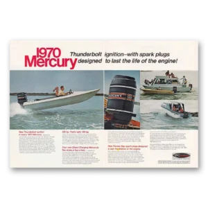 1970 Mercury Outboards Print Ad | Thunderbolt Ignition