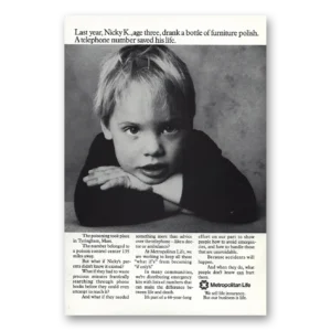 1970 Metropolitan Life Insurance Print Ad | Furniture Polish
