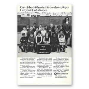 1970 Metropolitan Insurance Print Ad | Epilepsy