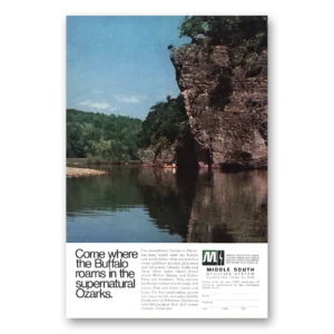 1970 Middle South Utilities Print Ad | Buffalo Roams Ozarks