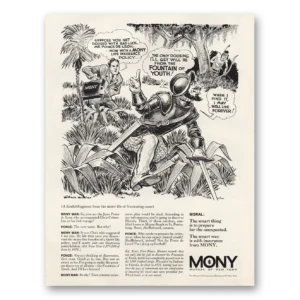 1970 Mutual of New York MONY Print Ad | Fountain Youth