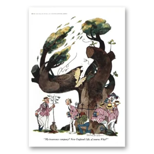 1970 New England Mutual Life Insurance Print Ad | Barbershop Quartet