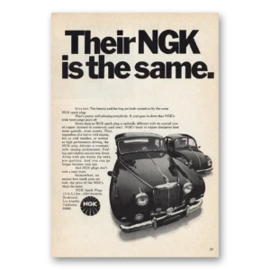 1970 NGK Spark Plugs Print Ad | Their Ngk Is The Same