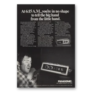 1970 Panasonic Radio Print Ad | Tell Big Hand From Little Hand