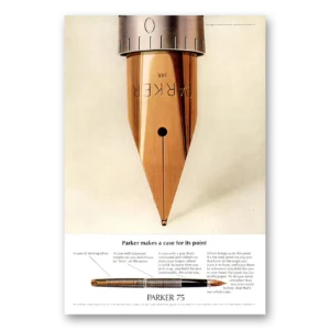 1970 Parker 75 Pen Print Ad | Case For Point