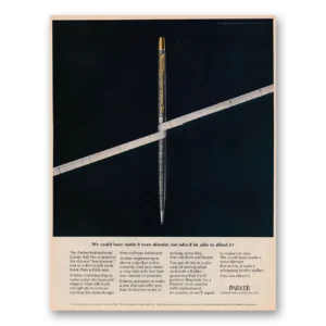 1970 Parker Classic Ball Pen Print Ad | Even Skinnier