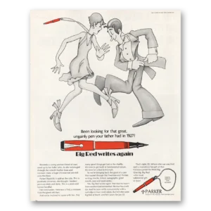 1970 Parker Duofold Pen Print Ad | Big Red