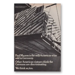 1970 Paul Masson Wine Print Ad | American Wine