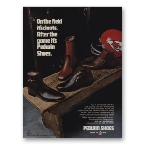 1970 Pedwin Shoes Print Ad | Field Cleats