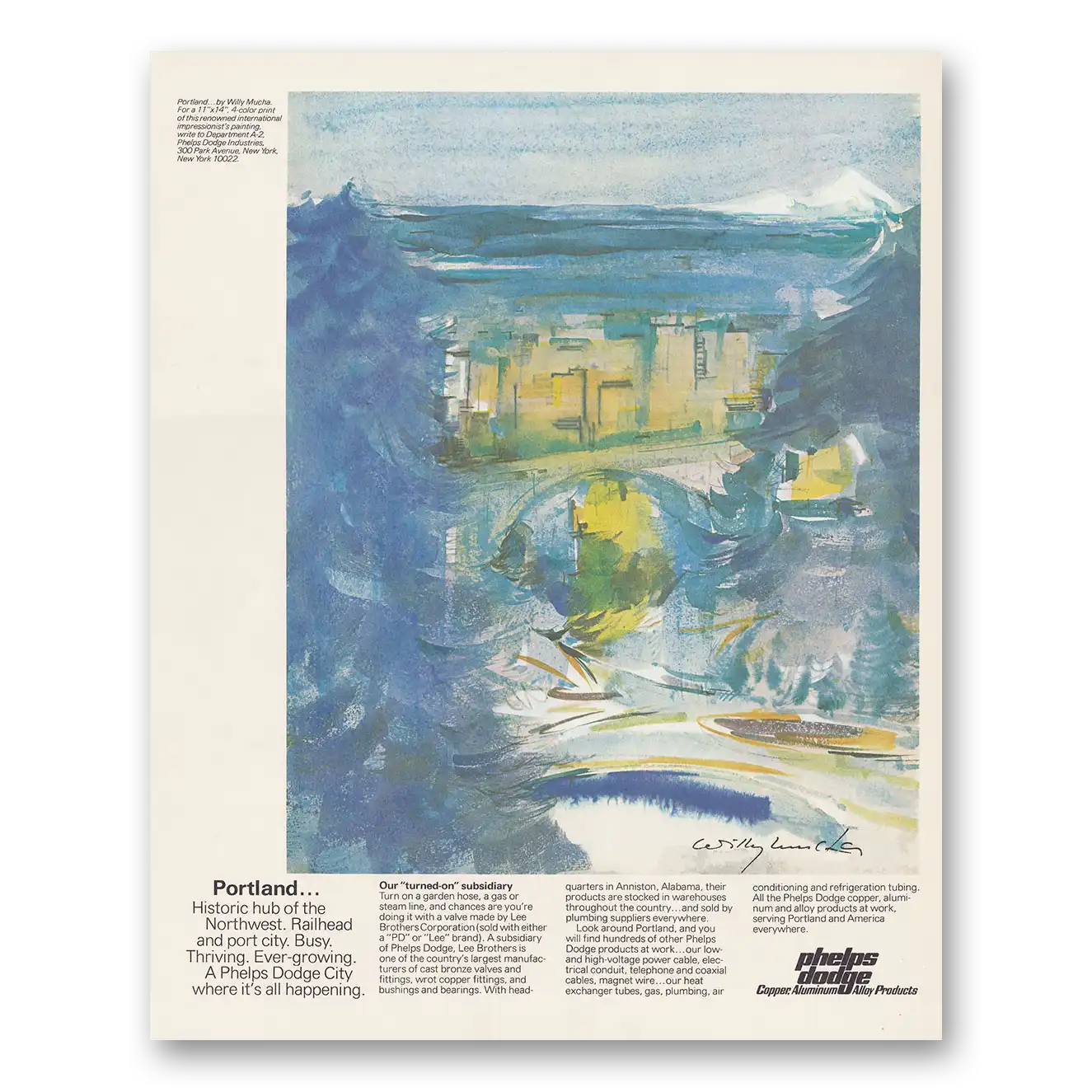 1970 Phelps Dodge Print Ad | Portland