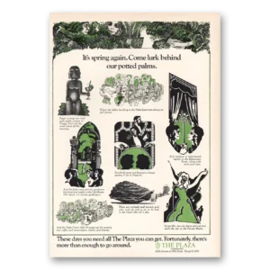 1970 Plaza Hotel Print Ad | Its Spring Again