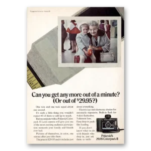 1970 Polaroid Color Pack Camera Print Ad | Colorpack Ii
