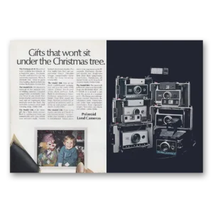 1970 Polaroid Land Camera Print Ad | Christmas Tree