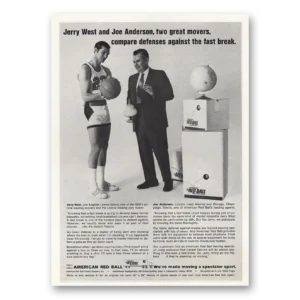 1970 American Red Ball Print Ad | Jerry West