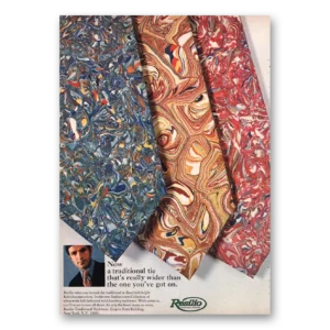 1970 Resilio Neckwear Print Ad | Traditional Tie Wider