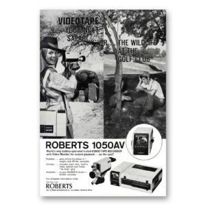 1970 Roberts Video Recorder Print Ad | Safari Or Wildlife
