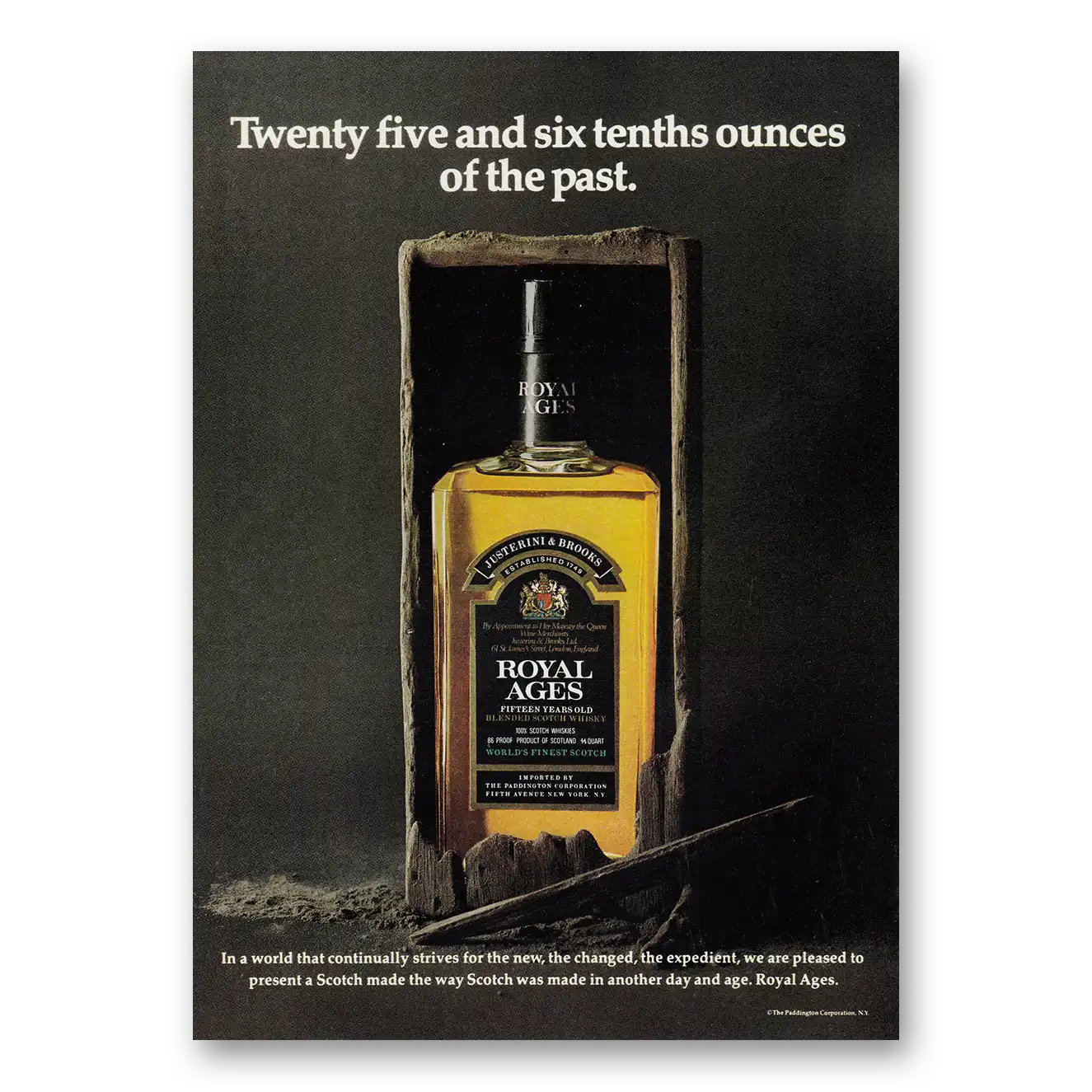 1970 Royal Ages Scotch Print Ad | Ounces Past