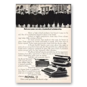 1970 Royal Typewriter Print Ad | Scholarship
