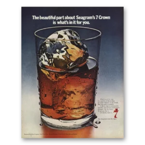 1970 Seagrams 7 Crown Whiskey Print Ad | Beautiful Part