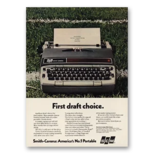 1970 Smith Corona Typewriters Print Ad | First Draft Choice