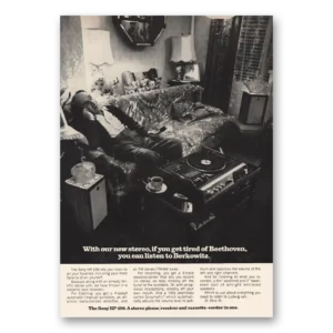 1970 Sony Stereo Print Ad | Listen To Berkowitz