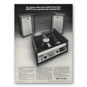 1970 Sony Print Ad | Great New Second Best