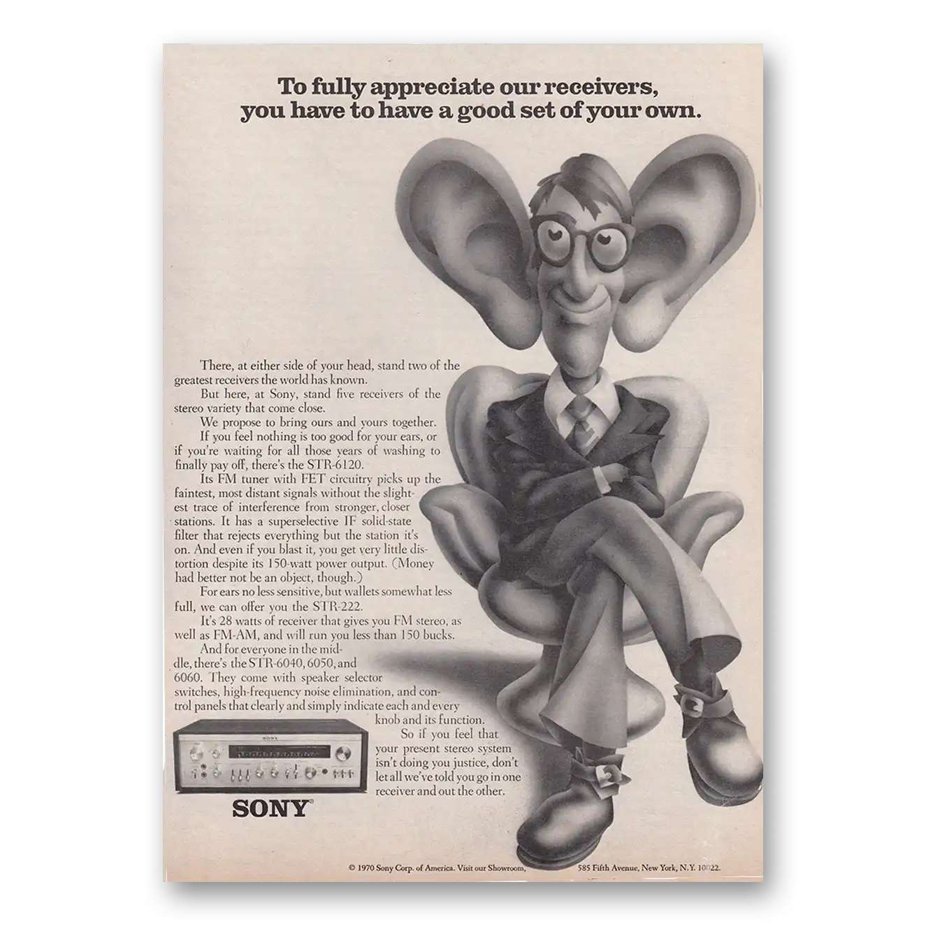 1970 Sony Stereo Print Ad | Receivers